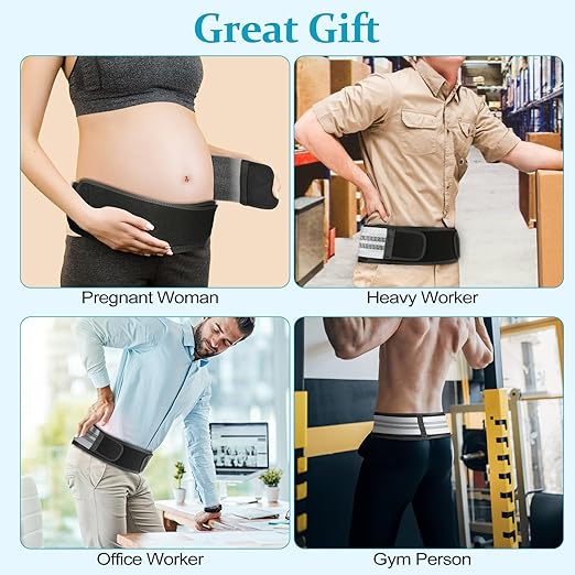 Back Brace for Lower Back Pain, Si Belt, Sciatic Nerve, Relief for Sciatica, Hip, Spine Pain, Pelvic, Sacroiliac Belt-Breathable & Adjustable Lumbar for Women and Men