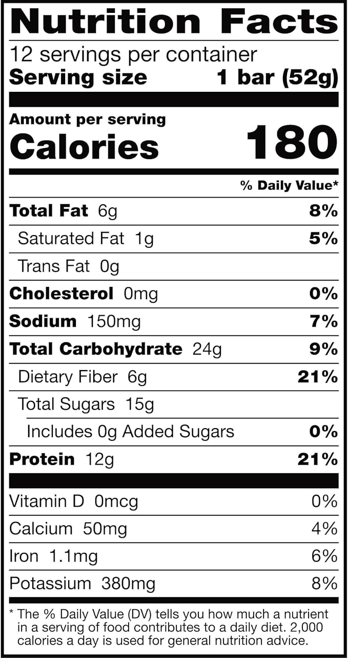 RXBAR Protein Bars, Protein Snack, Snack Bars, Blueberry, 22oz Box (12 Count)