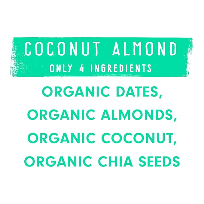 JONESBAR USDA Organic Fruit & Nut Bar, Non-GMO, Kosher, Vegan, Gluten Free, Simple Snack (Coconut Almond, 1 Bar (Pack of 1))