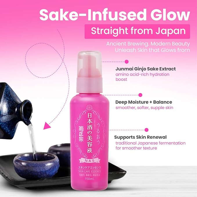 Kikumasamune Organic Vitamin C Face Serum for Women & Men, Anti Aging Niacinamide Serum for Face, VITAMIN C SERUM for FACE with Sake Rice Extract, Ceramides & Amino Acids from Japan Skincare 5.1 Fl Oz