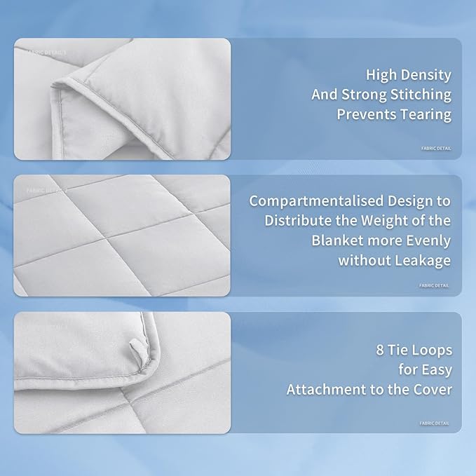 Topcee Weighted Blanket for Adults (12 lbs, 48" x 72") Twin Size Soft Cooling Heavy Blanket Sleeping, Apply to 110-130 lbs Body, Thick Breathable Blanket with Glass Bead, Easy Care