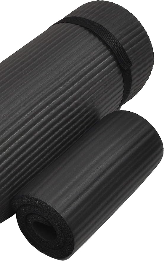 Yoga Mat, 1/2-Inch Extra Thick High Density Exercise Mat, Anti-Tear Exercise Yoga Mat with Carrying Strap, Suitable for Various Yoga Exercises