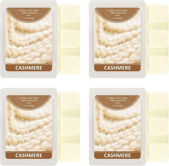 SCENTORINI Wax Melts, Cashmere Fragrance Wax Cubes, Soy Wax for Candle Making, Pack of 4
