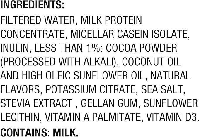 Oikos Protein Shake, Chocolate, 30g High Protein Drinks, Shelf Stable, Ready to Drink, 5g Prebiotic Fiber, 12 fl oz Bottle, 4 Count