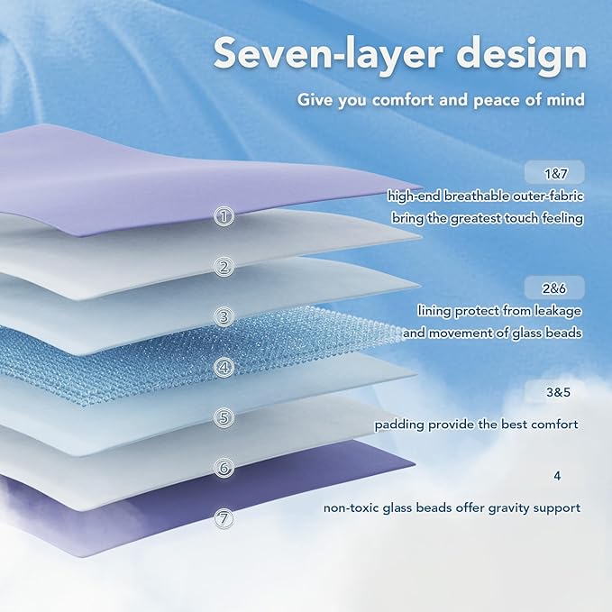 Topcee Weighted Blanket (25lbs 88"x104" Cal King Size) Soft Cooling Heavy Blanket Sleeping, Apply to 240-260 lbs Body, Thick Breathable Blanket with Glass Bead, Easy Care