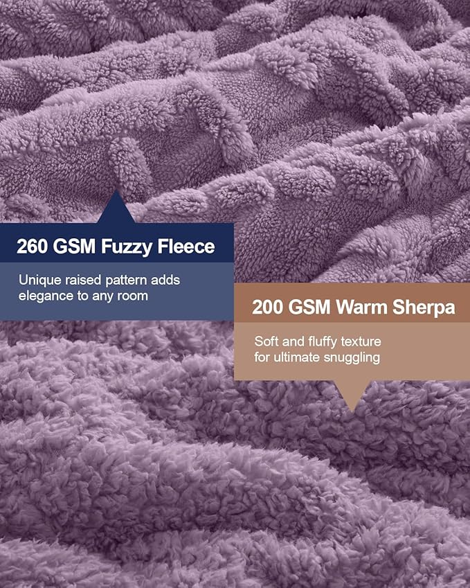 Super Fuzzy Soft Sherpa Fleece Weighted Blanket, 15 lbs Dual Sided Fluffy Heavy Weighted Blankets for Adults - No Bunching with Double Layers of Soft Inner Lining (60"x 80", 15 Pounds)
