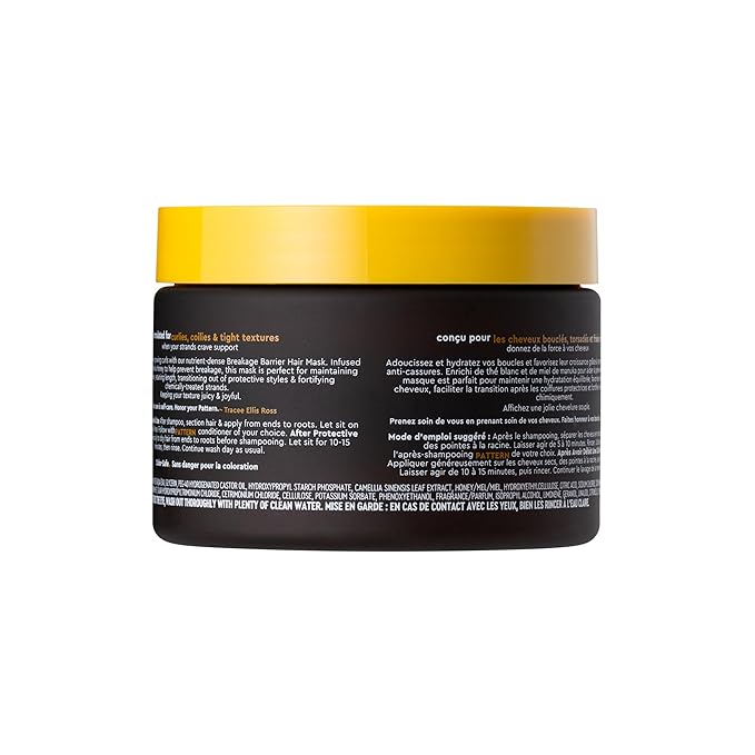 PATTERN Beauty by Tracee Ellis Ross Breakage Barrier Mask formerly Transition Mask w Moisturizing Manuka Honey & White Tea for Curly Hair 3a-4c