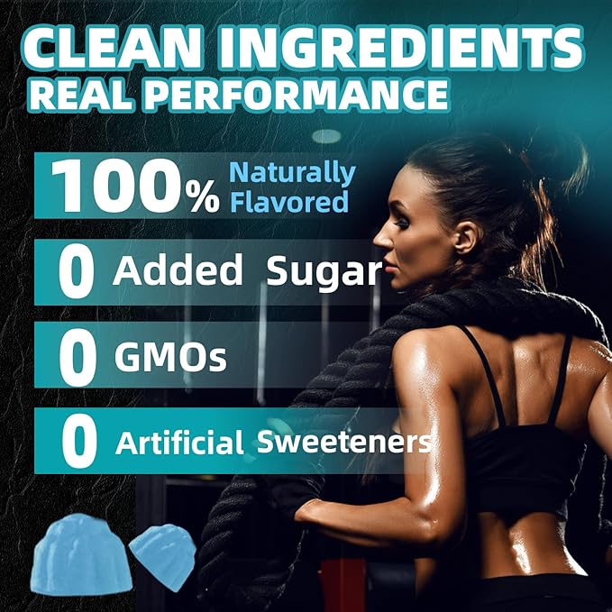 Creatine Monohydrate Gummies 9000mg for Men & Women, Potent Chewables Creatine 5g Per Serving, Creatine Supplement for Strength, Energy & Focus, Sugar Free, Vegan Non-GMO, Blueberry -120 Count