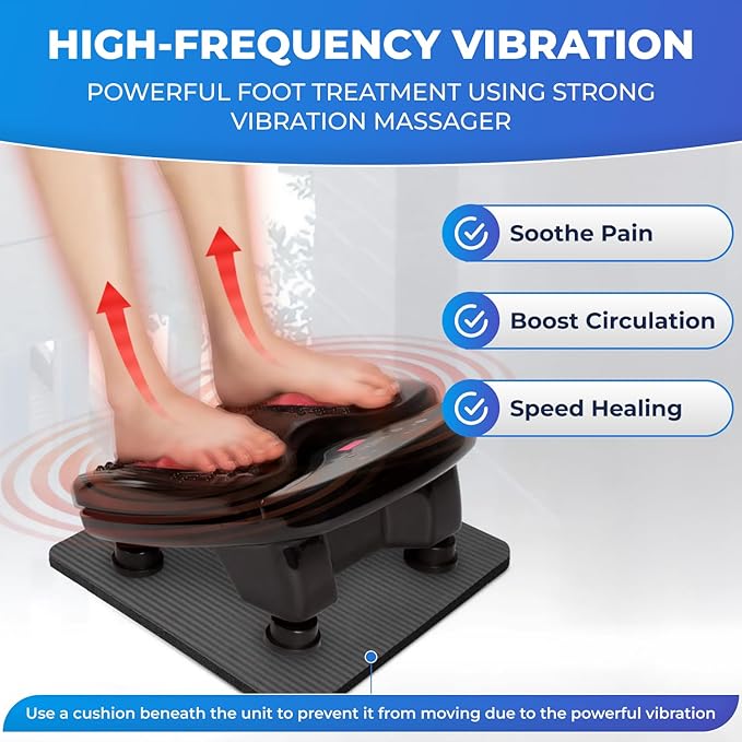 Daiwa Felicity Foot Vibe Pro Massager - Vibrating Electric Shiatsu Foot Massagers for Plantar Fasciitis Pain Relief Circulation Neuropathy - Calf Leg Feet Massage