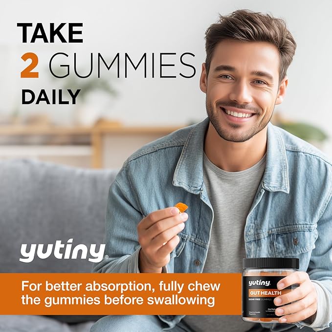 Prebiotics Probiotics & Digestive Enzymes Gummies, Gut Health Supplement with Herbal Blend for Women & Men, Bloating Relief and Immune Support, 60 Count
