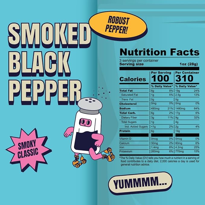 Louisville Vegan Jerky Co. Limited Variety Bundle Vegan Jerky 3 oz. 5 pack (Smoky Carolina BBQ, Buffalo Hot Wing, Maple Bacon, Smoked Black Pepper, General Tso)