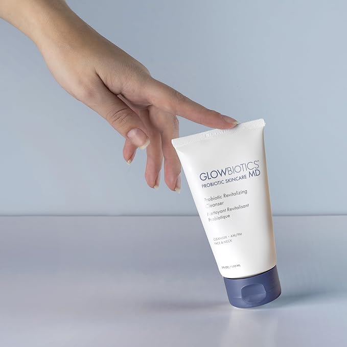 Glowbiotics Probiotic Revitalizing Cleanser 5 oz – Gentle Hydrating Face Wash with Probiotics, Peptides & Aloe Vera | Daily Cleanser for Sensitive, Dry & Aging Skin