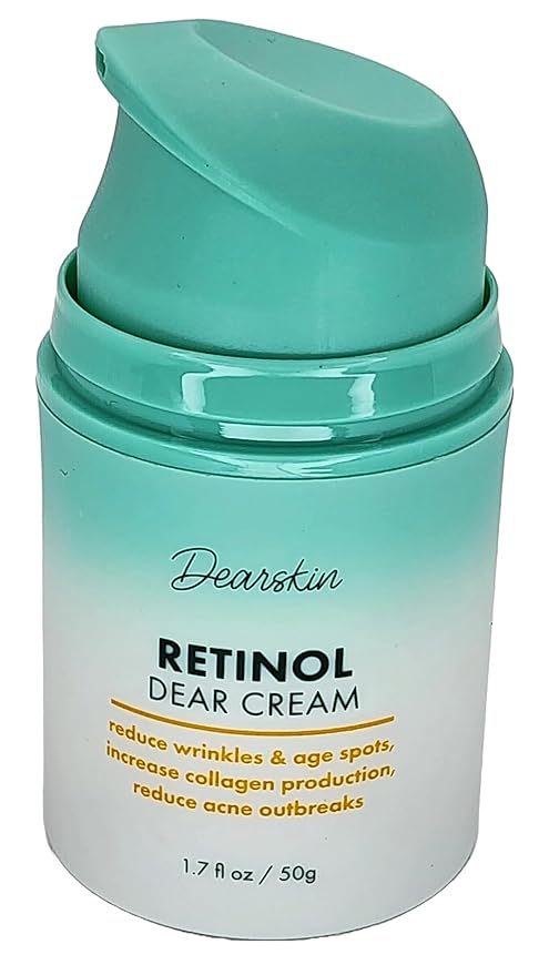 Retinol Cream for Face Anti Aging Moisturizer Wrinkle 1.7oz Night and Day with Botanical Hyaluronic Acid, Vitamin E, Jojoba Oil Aloe Vera Vegan - New Pump Bottle!