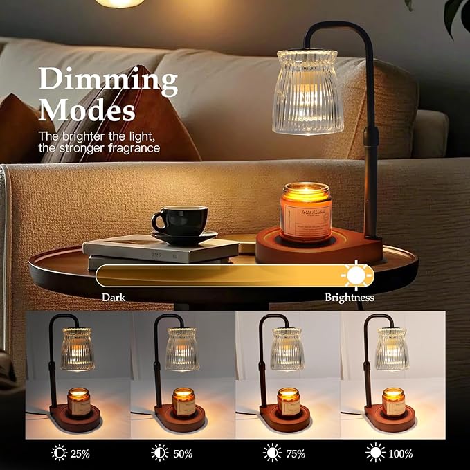 Shering Candle Warmer Lamp with Timer Dimmable, Gift Box, Gifts for Her, Birthday Gifts for Women, House Warming Gift New Home Decor, Wax Melt Warmer for Scented Jar Candles