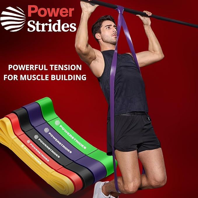 Resistance Bands Set for Men & Women - Best Choice for Full Body Training, Pull up Exercise & All Kinds of Working Out. Perfect Band for Physical Strength, Rehab Recovery Therapy