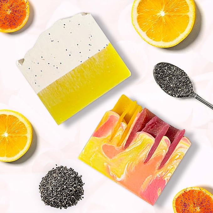 FinchBerry Natural Soap 2-Bar Set (Main Squeeze & Lovin Lemons) - Handmade, Vegan, Moisturizing, Cleansing Soap with Shea Butter, Olive & Coconut Oil to Hydrate & Soften Skin, Pack of 2 (4.5 oz each)