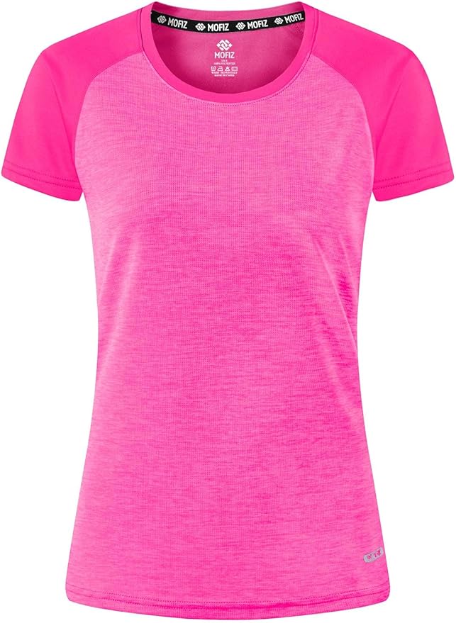 MoFiz Women's Short Sleeve UPF 50+ Sun Protection Sports T-Shirt Quick Dry Running Workout Athletic Tee Top