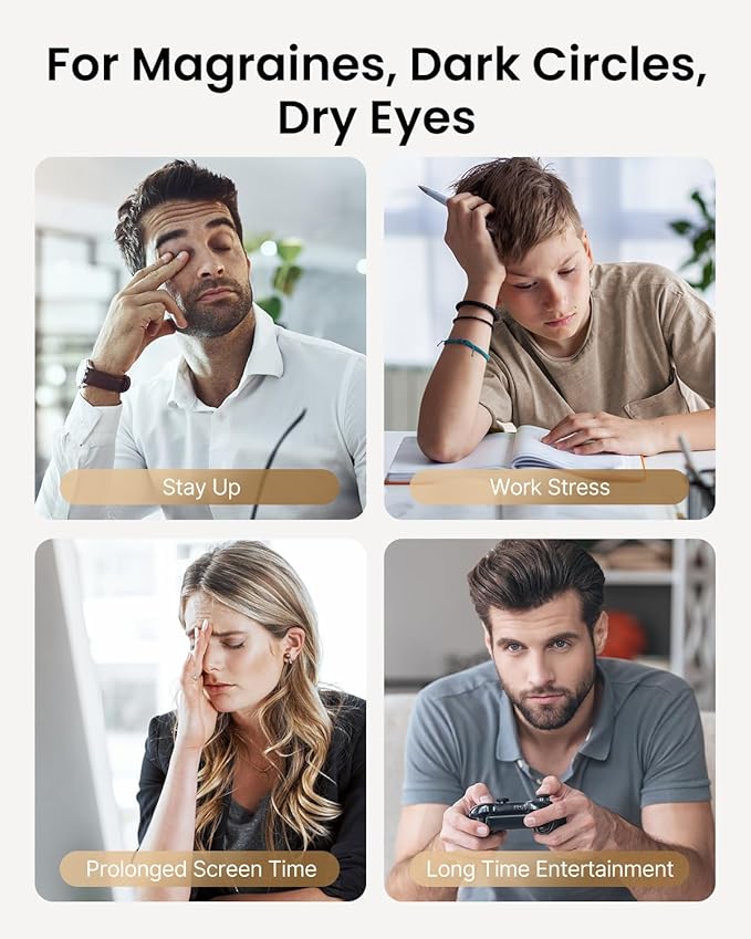RENPHO Eyeris 3 Eye Massager with Heat and Cooling for Migraines, Voice Control Eye Mask, Eye Care Device with DIY Massage Setting, Birthday Gifts for Women/Men, Reduce Dry Eyes