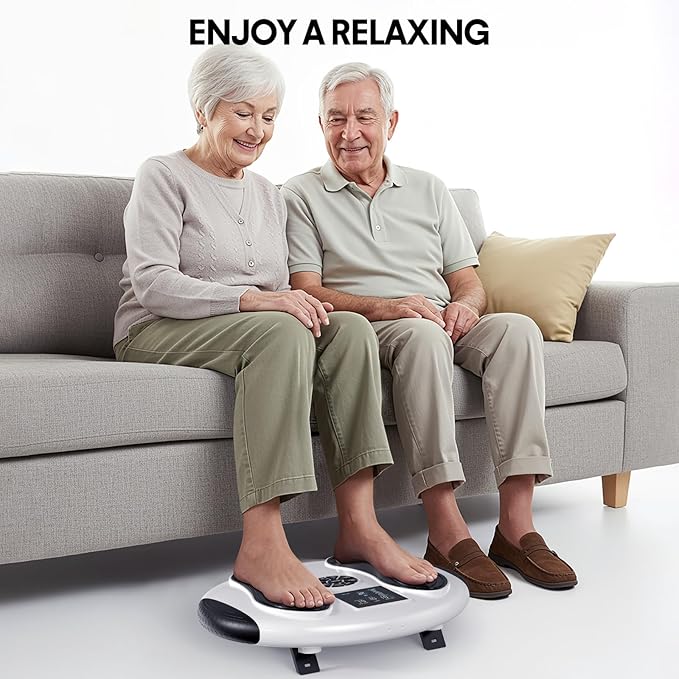 Foot Massager for Neuropathy with Magnetic Storage, EMS & TENS & EPT & NMES+ 4-in-1 Therapies, Effective Foot Pain Relief, Transcutaneous Electrical Nerve Stimulator