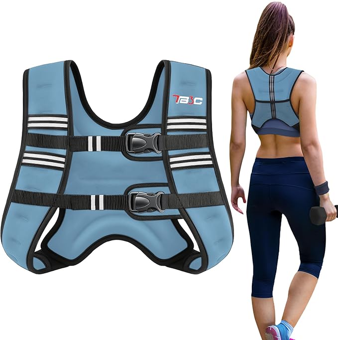 Weighted Vest Woman - 6lb/8lb/12lb/16lb/20lb/25lb/30lb Womens Weight Vest for Walking, Strength Training Weight Vests for Men, Reflective Stripe Fitness Vest for Workout Running Jogging