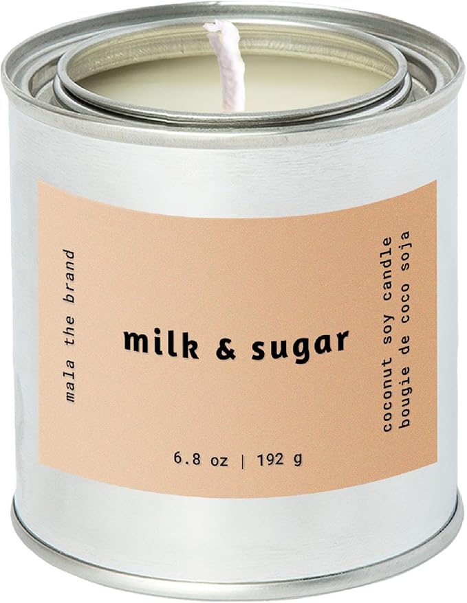 MALA Milk & Sugar Cinnamon & Vanilla Candle for Home – Foodie/Gourmand – Vegan Soy Aromatherapy – 45 Hour Clean Burn – Organic Non Toxic Candles – Cozy Room Decor – 6.8 oz