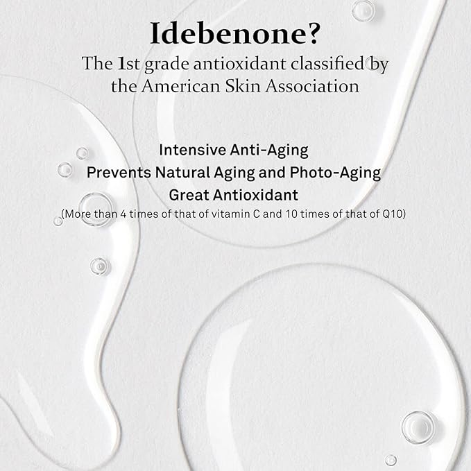 Ultra V Idebenone Anti Aging Facial Mask Sheet – Antioxidant, Deep Moisturizing – Hypoallergenic Tencel Sheet - Aqua Shine Mask 10 Sheets