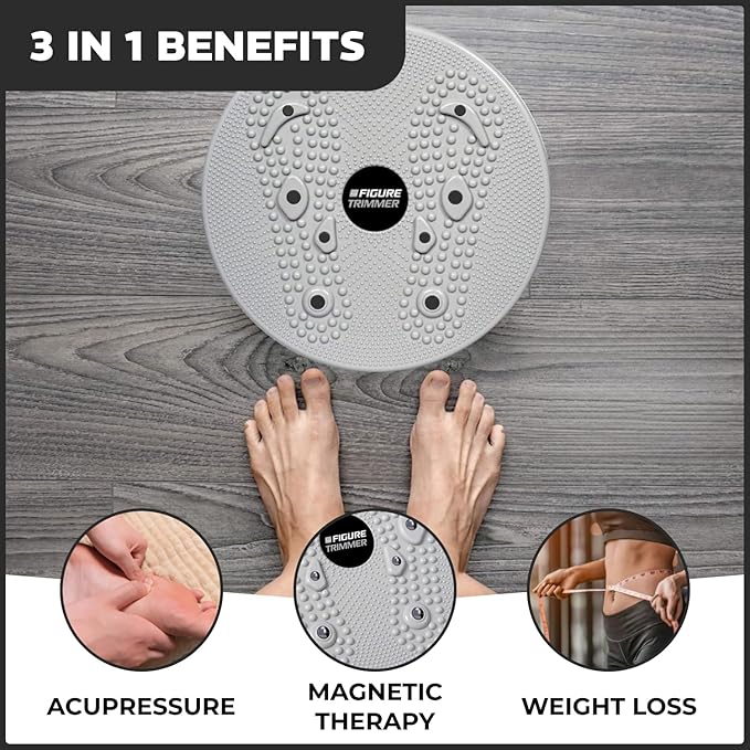 Daiwa Felicity Figure Trimmer Ab Twister Board - Waist Twister Machine for Core & Abs Exercise - Waist Twisting Fitness Tool, Dizzy Disc Twist Board for Slimming Workout & Reflexology