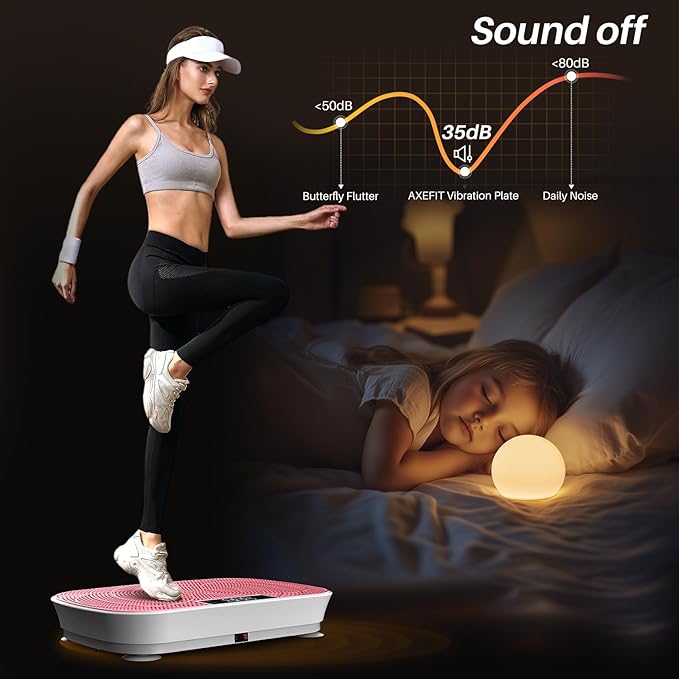 Vibration Plate Exercise Machine - 99 Speeds, 400LBS Capacity Quiet Whole Body Vibration Platform for Weight Loss & Lymphatic Drainage with Bluetooth Music, Remote & Touchscreen Control