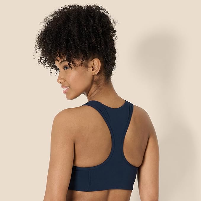 Amazon Essentials Women's Active FormFlex Buttery Soft Light Support Square Neck Racerback Sports Bra