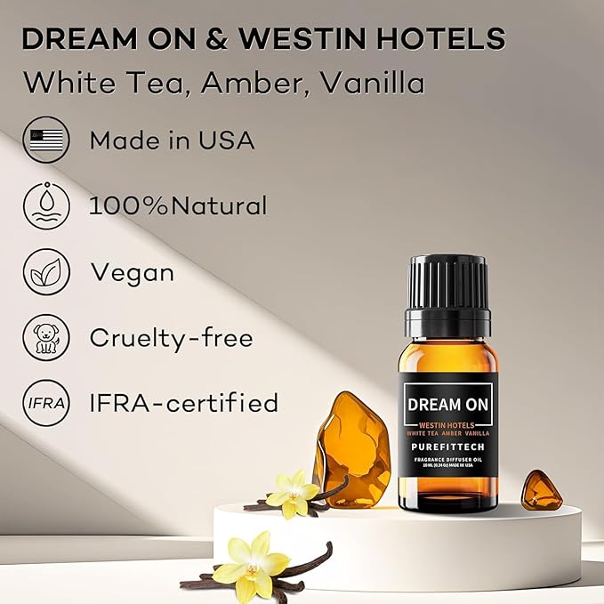Hotel Diffuser Oil Dream On Inspired by The Westin Hotel Scent,Hotel Essential Oils for Home,Office, Spa,2 Pack 10 mL,0.34 fl oz Hotel Collection Diffuser Oil for Diffusers & Humidifiers,Made in USA