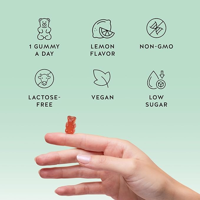 Bears with Benefits Immune Support Gummies – Vitamin C, D, B6 & B12 – Daily Immune Boost – Vegan, Naturally Flavored (90 Gummies)