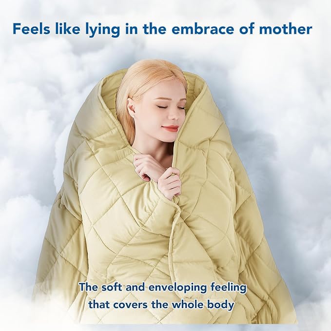 Topcee Weighted Blanket (5 lbs, 36" x 48") Cooling Throw Heavy Blanket for Sleeping Apply to 40-60 lbs, Soft Thick Breathable Blanket with Glass Bead, Easy Care