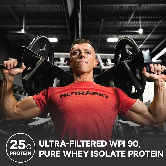 NutraBio 100% Whey Protein Isolate Protein Powder, 25g Protein with Complete Amino Acid Profile, Non-GMO, Soy & Gluten Free, Low Carb, Low Calorie Whey Protein Powder, Vanilla Caramel, 5 Lbs