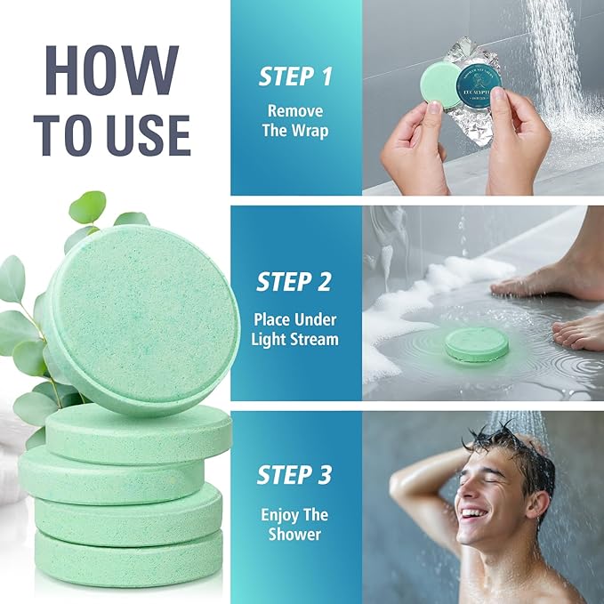 Shower Steamers Aromatherapy, Birthday Gifts for Men Teen Boyfriend Dad, Boo Basket Stuffers for Him, Christmas Stocking Stuffers for Men, SPA Self Care Relax Natural Essential Oils Bath Bombs