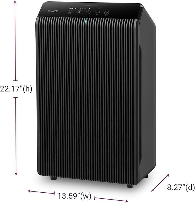 WINIX 5510 Air Purifier (New Generation of 5500-2 with App Support) for Home Large Room Up to 1881 Ftยฒ in 1 Hr, True HEPA, High Deodorization Carbon Filter and Auto Mode, Captures Pet Allergies, Smoke