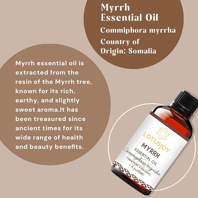 Cassia Cinnamon Frankincense and Myrrh Essential Oil with Roll-On Bottle, 3 Oz