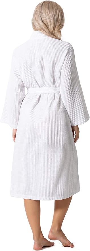 Waffle Knit Lightweight Kimono Spa & Bath Robes for Women - Quick Dry - Soft