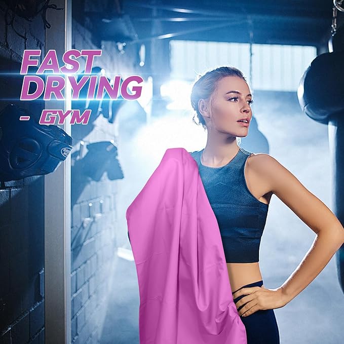 Microfiber Beach Towel-Perfect for Travel, Sports, Camping, Swimming, Yoga, Gym- Quick Dry, Sand Free, Compact, Lightweight, Absorbent (Purple,Large(160x90cm, 63x35”))