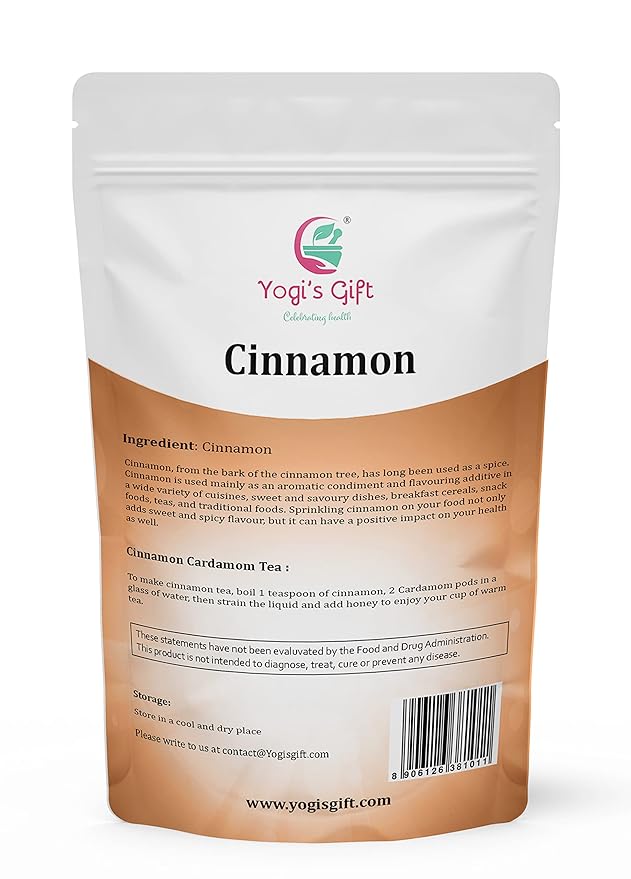 Crushed Cinnamon Bark 1 LB | Bulk Cinnamon Stick Pieces/Chips For Tea, Cooking | Rich Aroma and Great Flavour | Premium Grade Product by Yogi's Giftยฎ