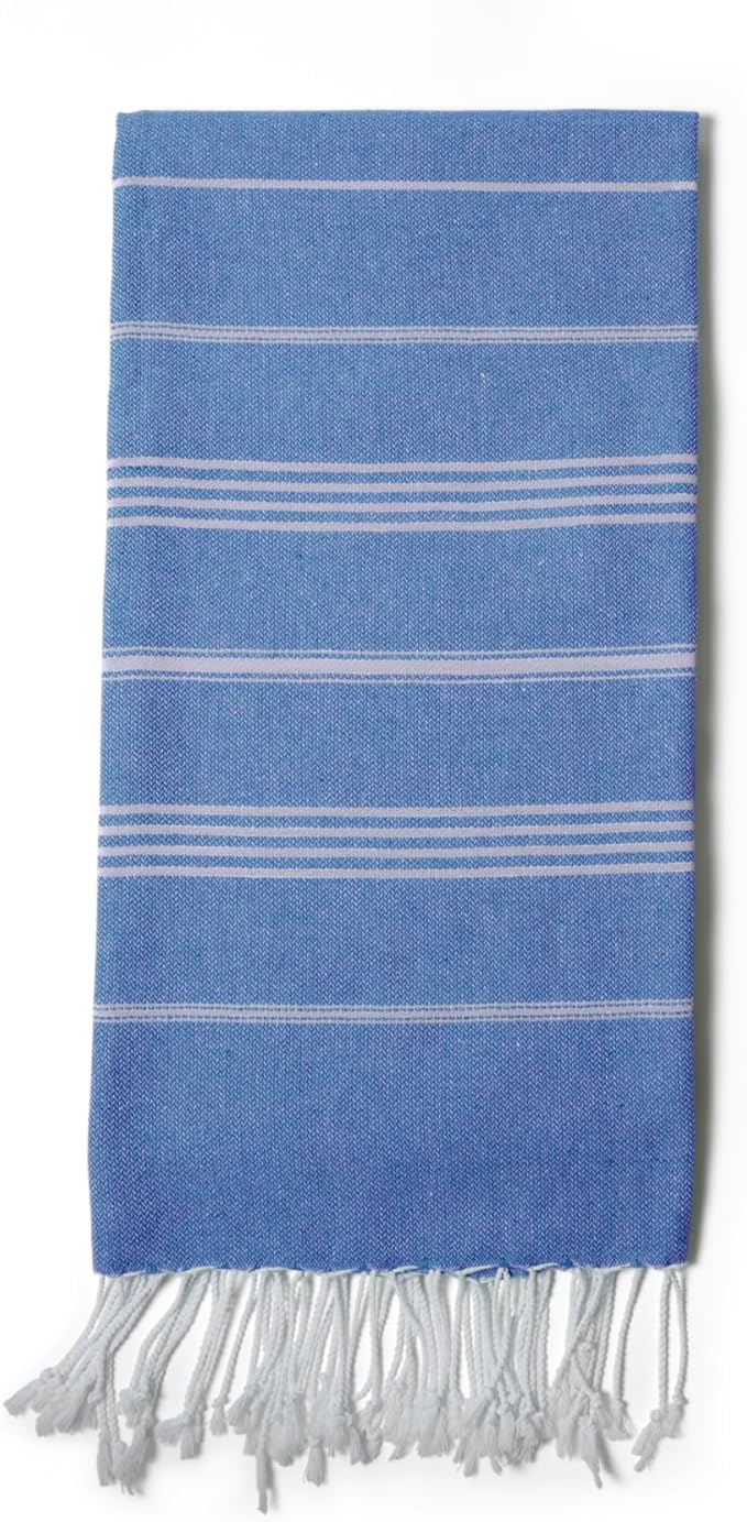 Turkish Beach Towel 100% Organic Cotton Extra Large Oversized (39 x 71 Inches) Quick Dry Sand Free Light Weight Prewashed for Bath Beach Gym Yoga Travel Towel Blanket (Turquoise)