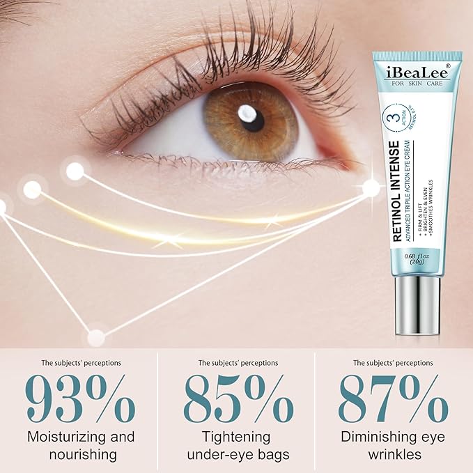 Temporary Tightener Eye Cream-Instantly Reduces Under- Bags, Dark Circles & Wrinkles, Anti-Aging with Retinol & Hyaluronic Acid, Under Eye Creams Suit Women Men Firm Smooth firming Non-Greasy-A1A1A1
