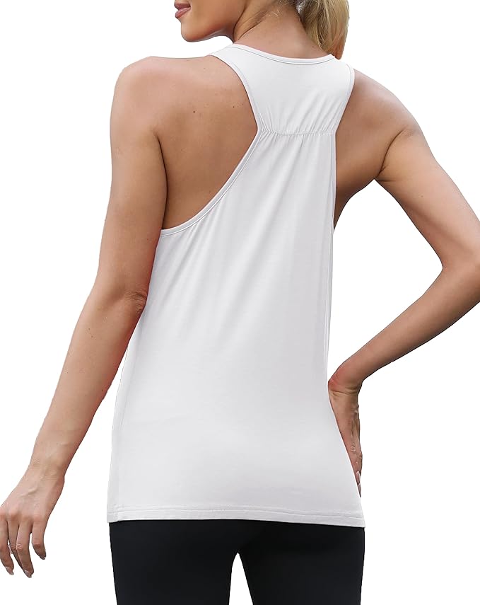 Mippo Workout Tops for Women Racerback Athletic Tank Tops Yoga Shirts Sleeveless Running Gym Clothes