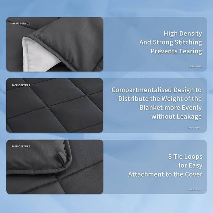 Topcee Weighted Blanket (20lbs 80"x87" King Size) Soft Cooling Heavy Blanket Sleeping, Apply to 190-210 lbs Body, Thick Breathable Blanket with Glass Bead, Easy Care
