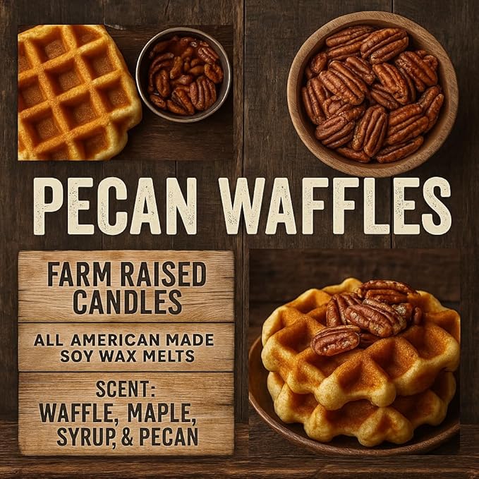 Farm Raised Candles – Fall Wax Melts Variety 1 LB Bundle (5 Packs, 16 oz) – Hand-Poured Soy Wax Cubes – Apple, Cinnamon, Pumpkin, Pecan Waffles – Fresh from The Farm Soy Wax Melts