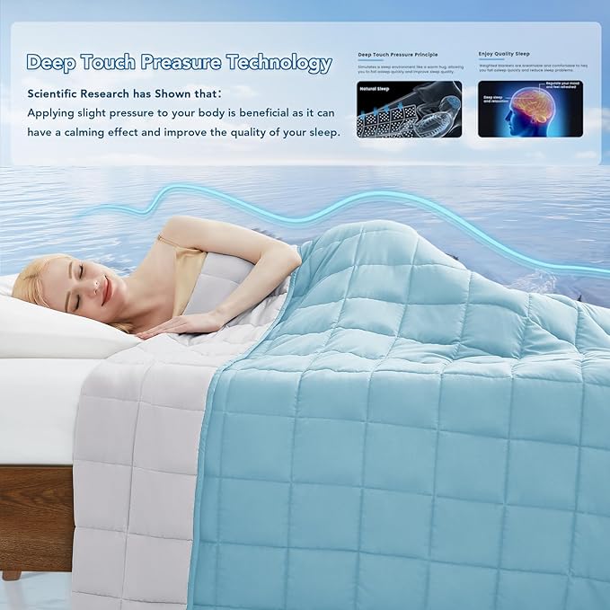 Topcee Weighted Blanket (20lbs 80"x87" King Size) Soft Cooling Heavy Blanket Sleeping, Apply to 190-210 lbs Body, Thick Breathable Blanket with Glass Bead, Easy Care