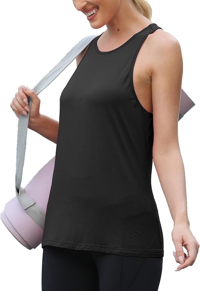 Mippo Workout Tops for Women Racerback Athletic Tank Tops Yoga Shirts Sleeveless Running Gym Clothes