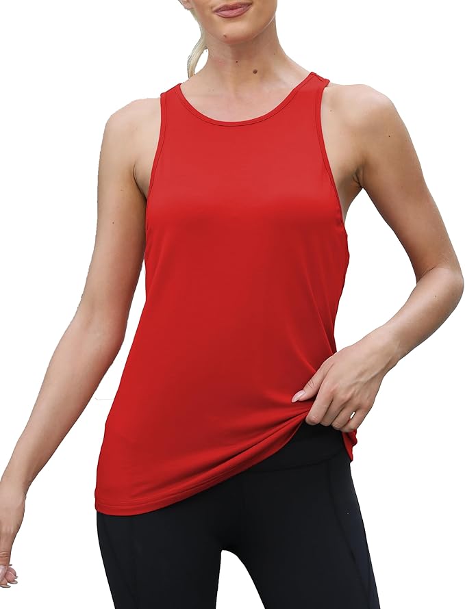 Mippo Workout Tops for Women Racerback Athletic Tank Tops Yoga Shirts Sleeveless Running Gym Clothes