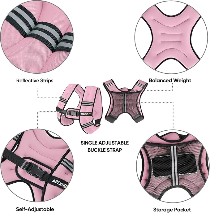 APEXUP Weighted Vest Men Women, Weight Vest for Women Workout Equipment for Strength Training Running