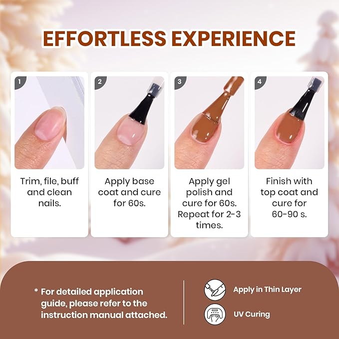 Beetles Fall Gel Nail Polish Set – Winter Sonata Gel Polish, 20 Colors Brown Burgundy Red Green Glitter Soak Off UV LED Gel Polish Kit with Base Coat Glossy Matte Top Coat Manicure Gift for Women