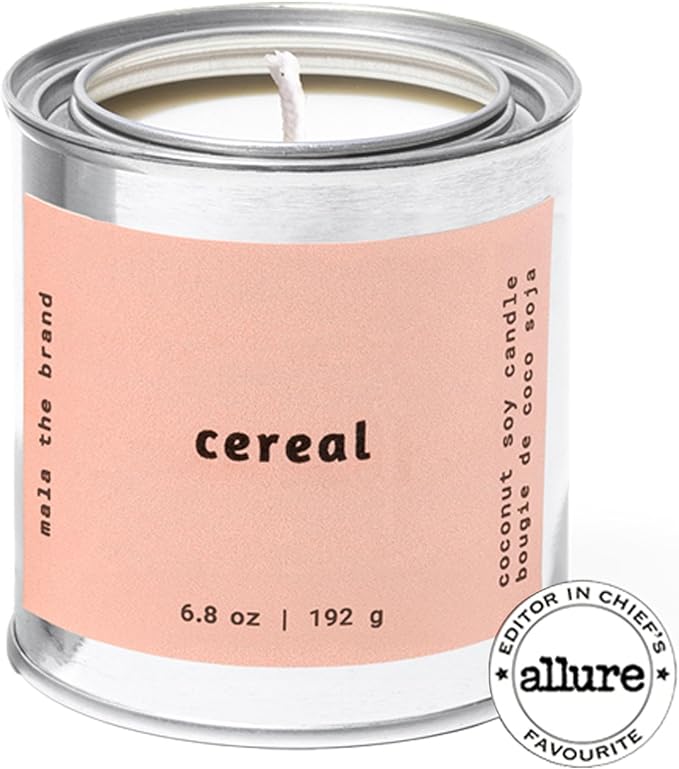MALA Cereal Scented Soy Candle for Home – Vegan Coconut Wax – 45-Hour Clean Burn – Organic Non Toxic Candles – Gift for Women – Self Care & Room Decor – 6.8 oz (Classic Size)